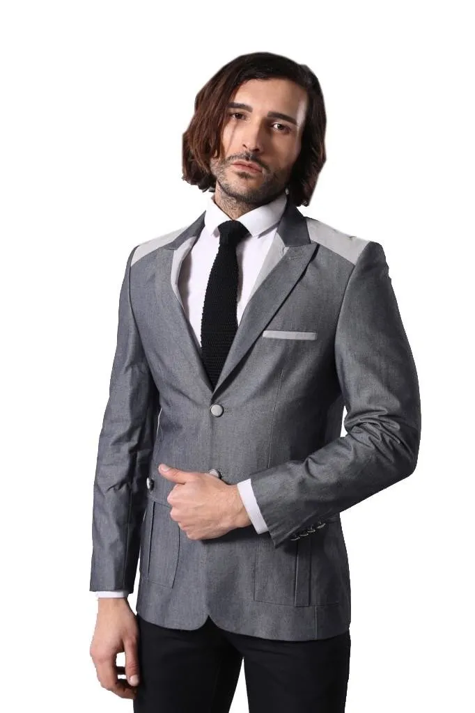 15561 Grey Blazer Jacket