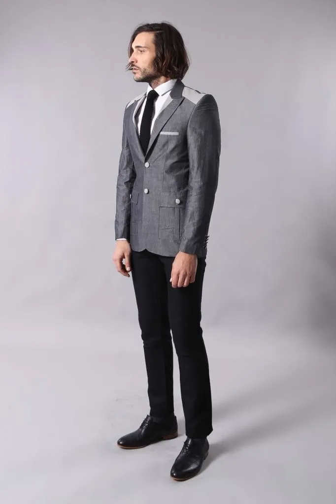 15561 Grey Blazer Jacket