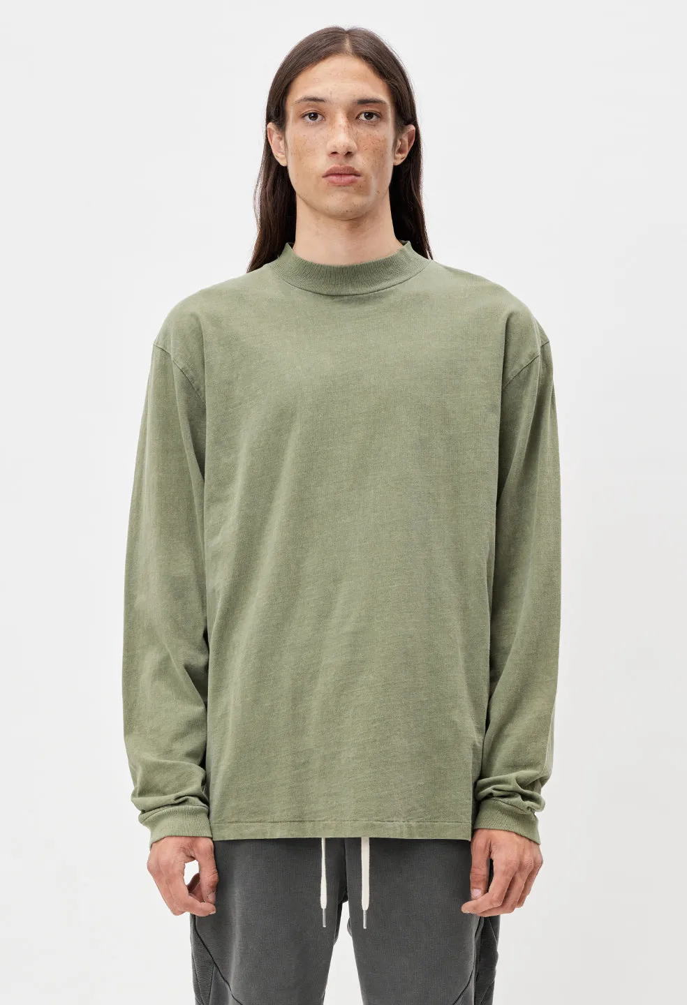 900 LS Mock Tee / Moss