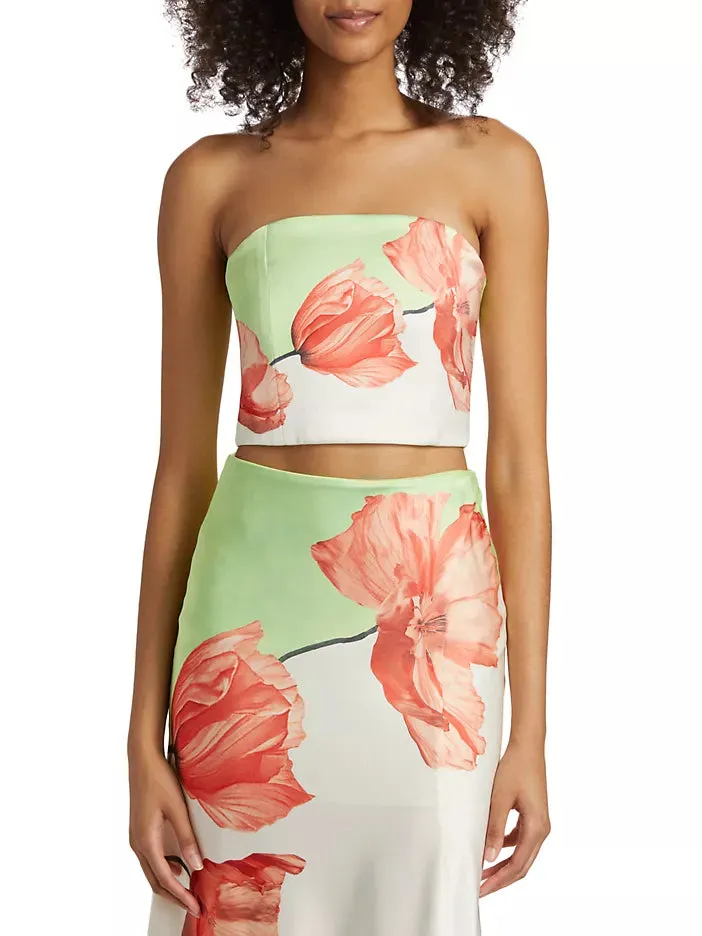 Alice   Olivia Ceresi Bandeau Top: Dream Life Sharp Green, Smocked