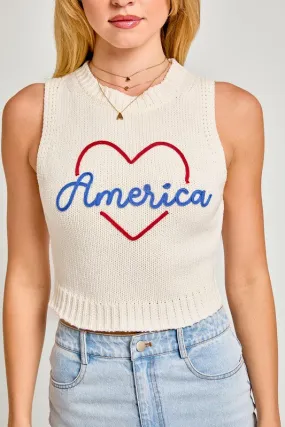 America Knit Tank Top