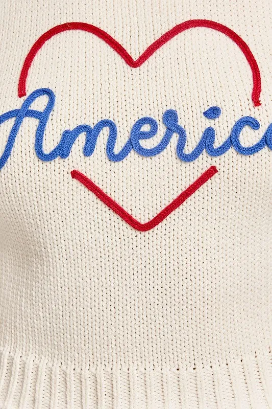 America Knit Tank Top