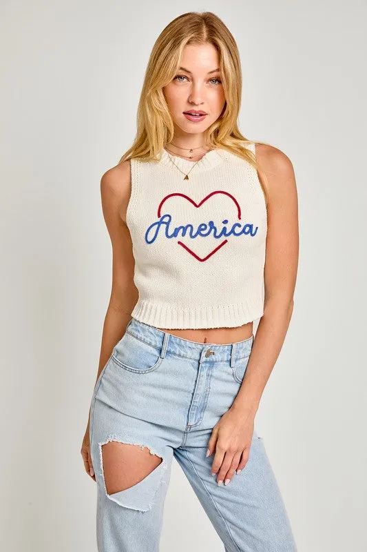 America Knit Tank Top