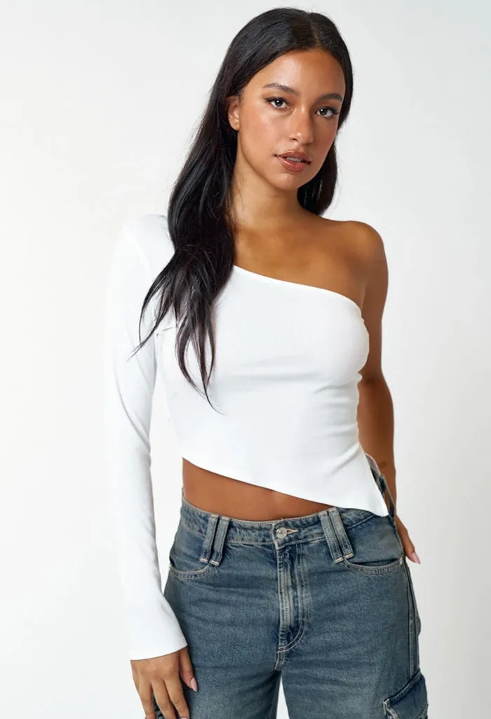 Ana Off Shoulder Top-White