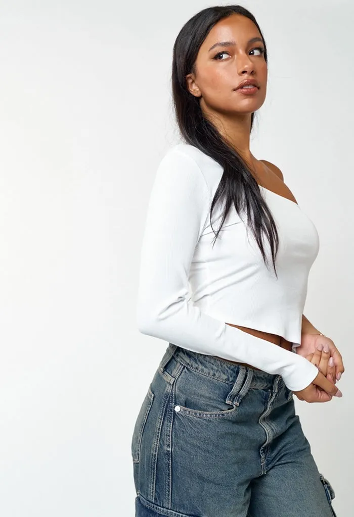 Ana Off Shoulder Top-White