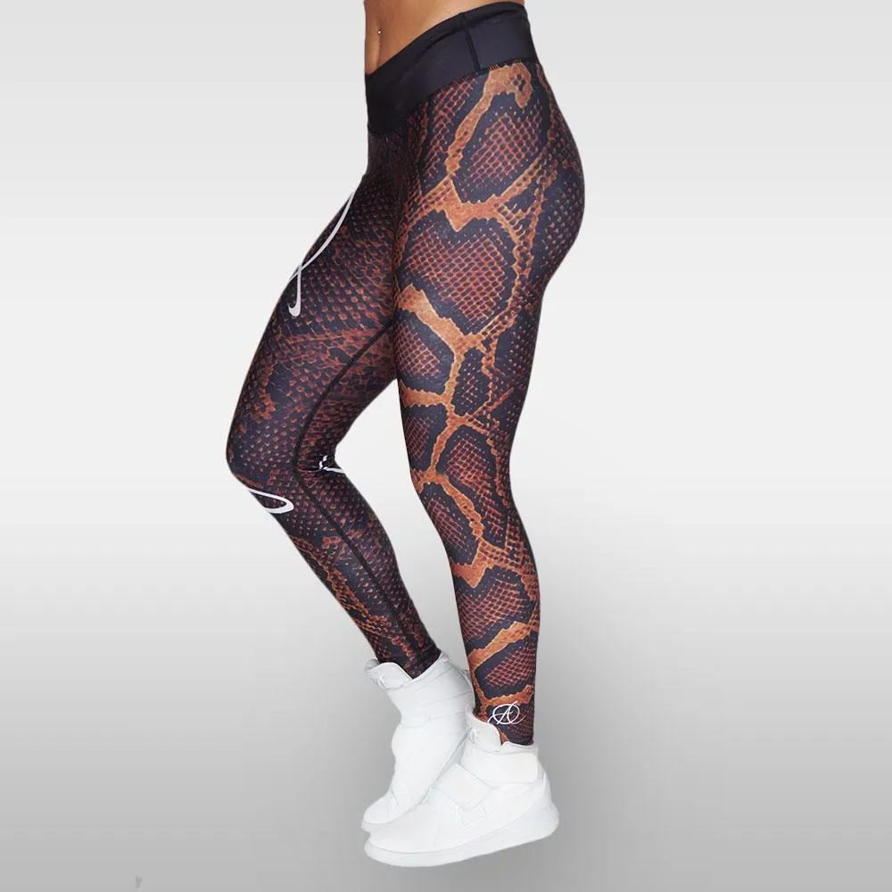 Anarchy Apparel Boa Leggings - Black-Brown