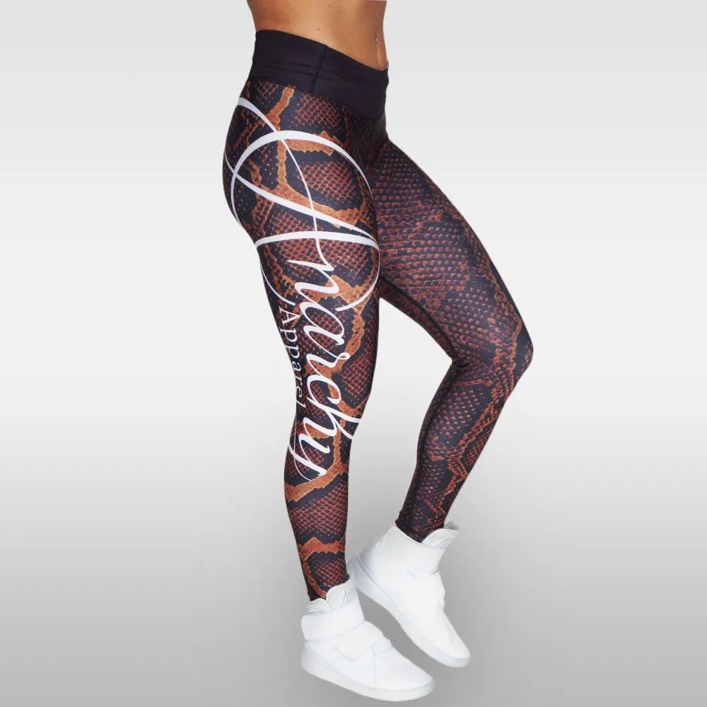 Anarchy Apparel Boa Leggings - Black-Brown