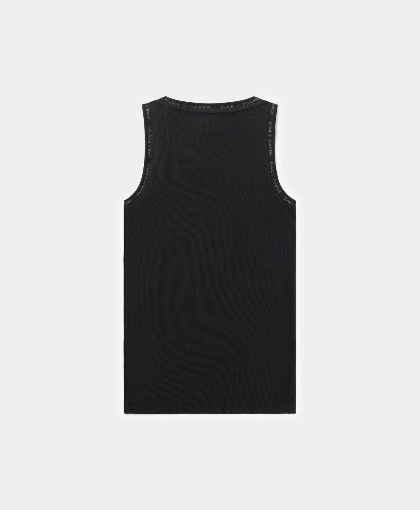 Black Erib Tank Top Mens