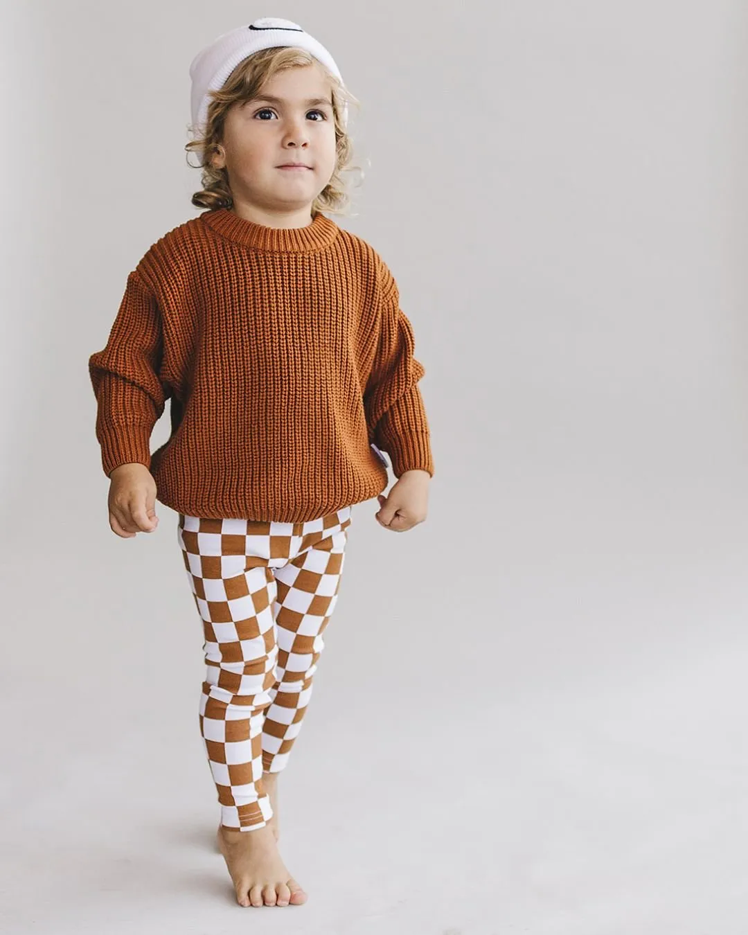 Checkered Leggings | Copper