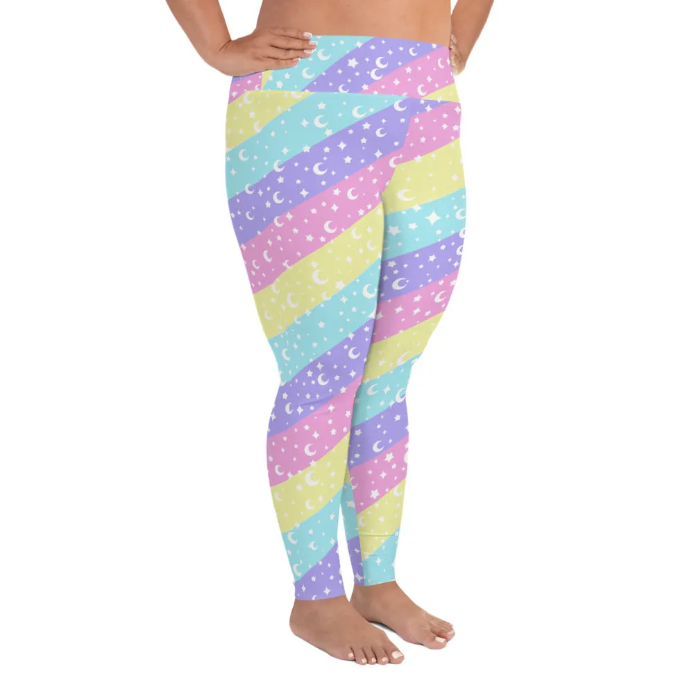 Cosmic Rainbow Plus Size Leggings