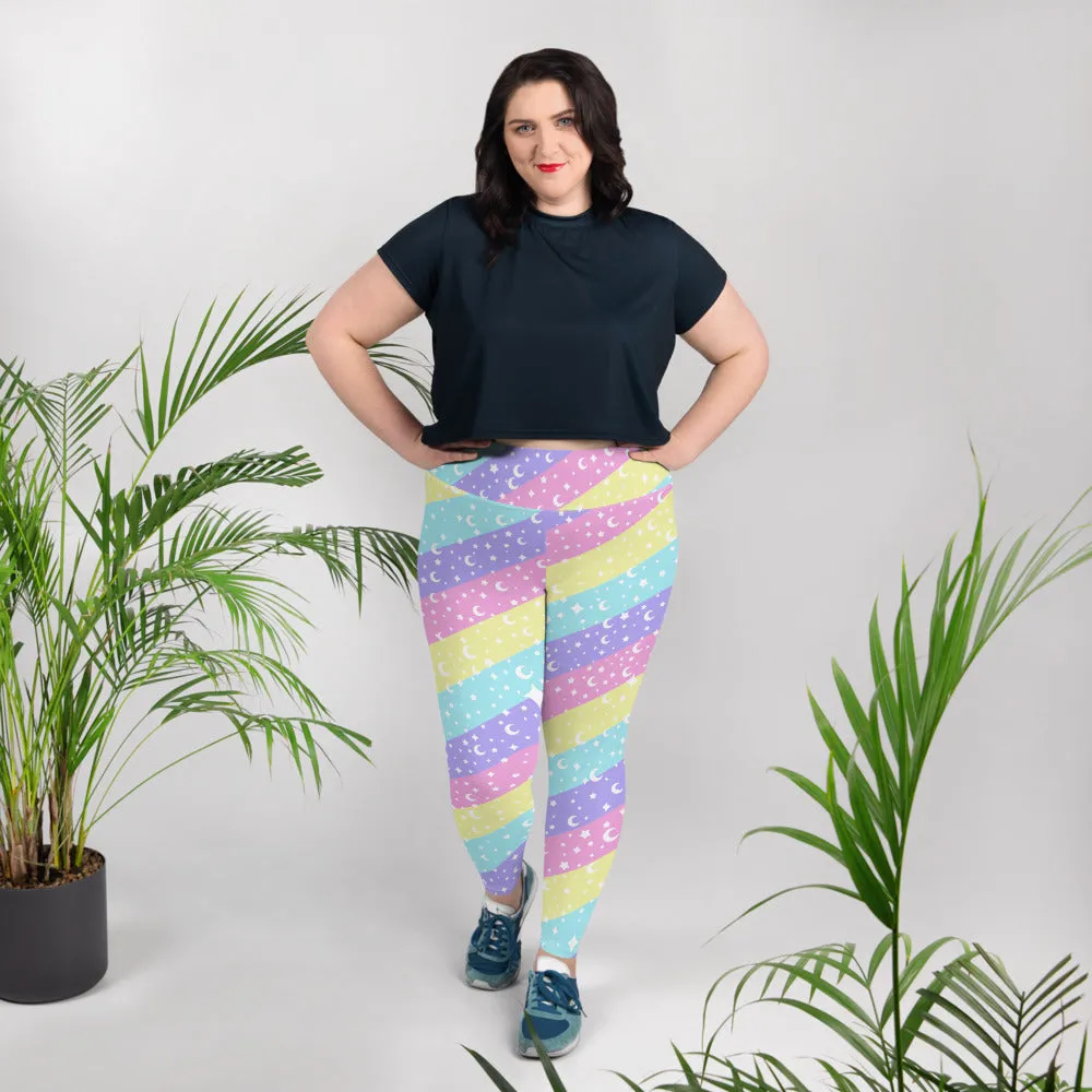 Cosmic Rainbow Plus Size Leggings