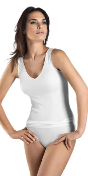 Cotton Seamless V Neck Tank