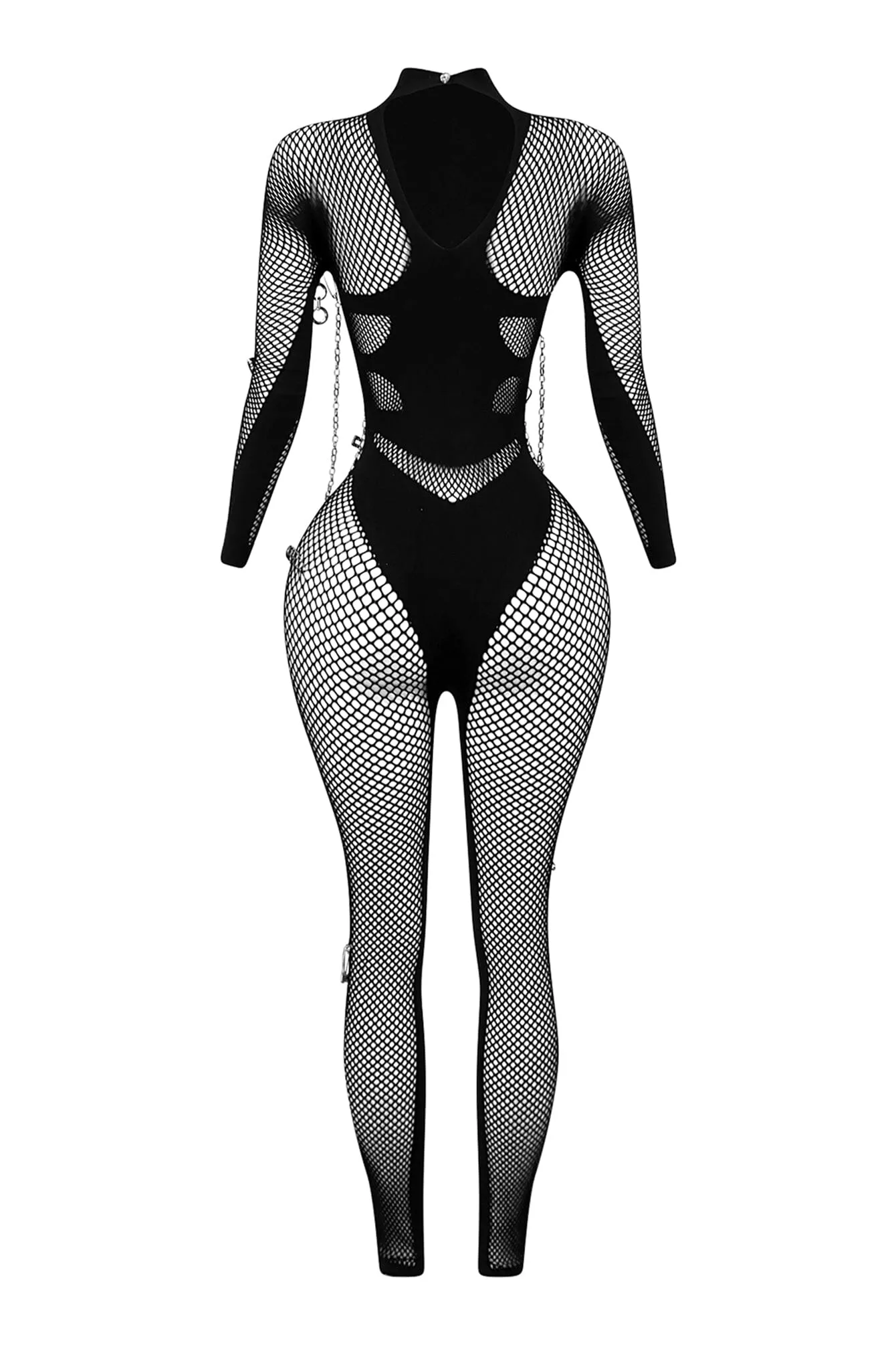 Eleanor Seamless Long Sleeve Fishnet Jumpsuit