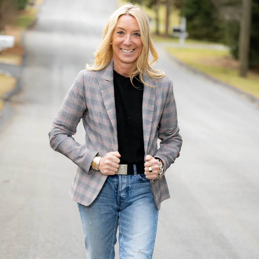 Evil Eye Red Plaid Blazer