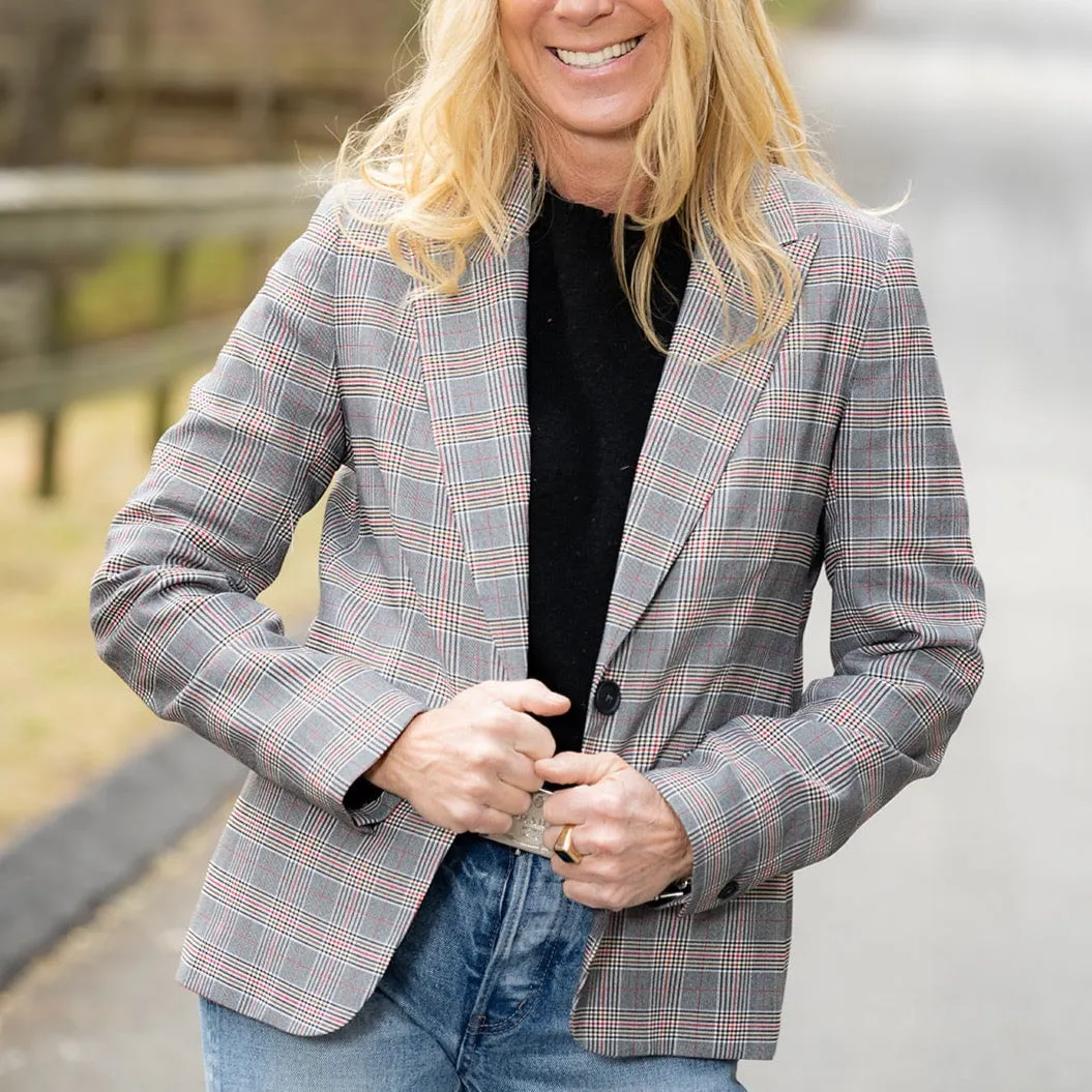 Evil Eye Red Plaid Blazer