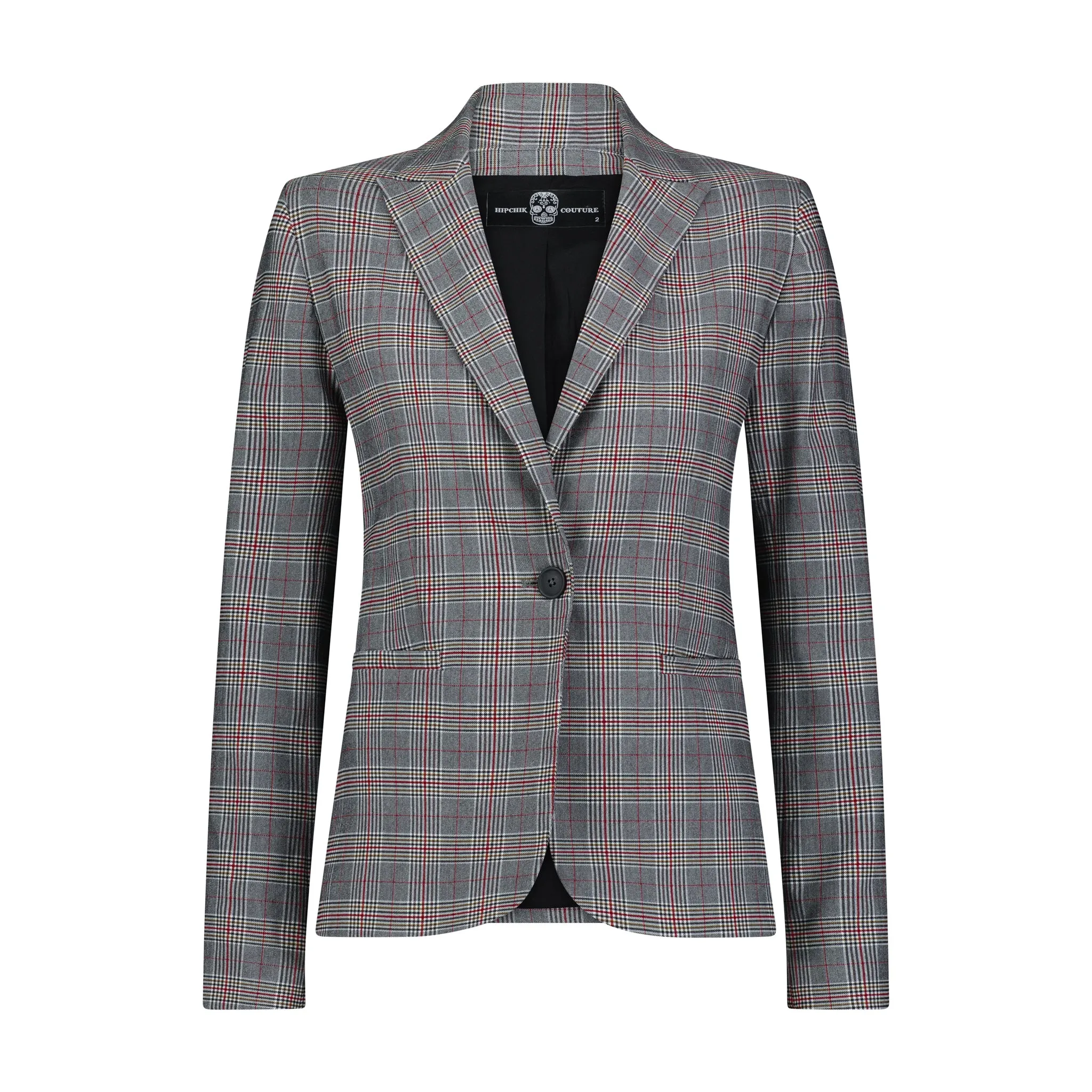 Evil Eye Red Plaid Blazer