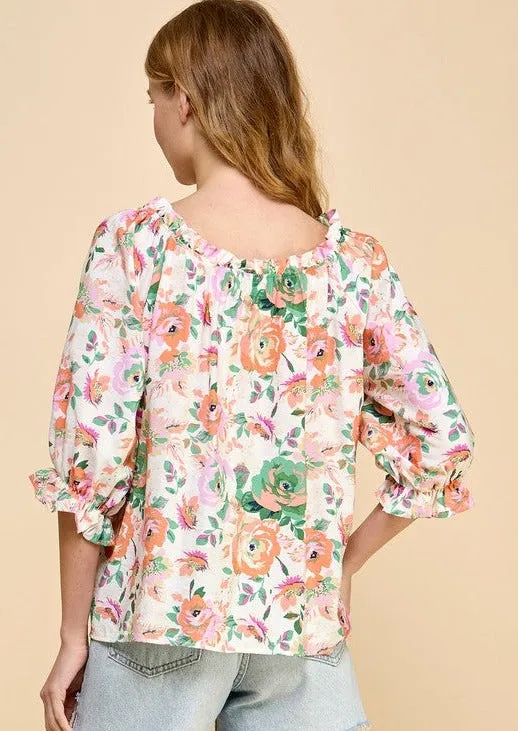 FINAL SALE - On or Off The Shoulder Floral Top