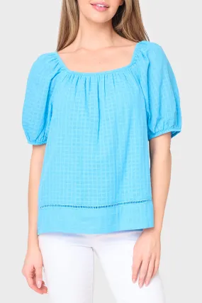 Gauze Off Shoulder Blouson Top