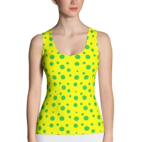 Green Spotted Yellow Sublimation Tank Top