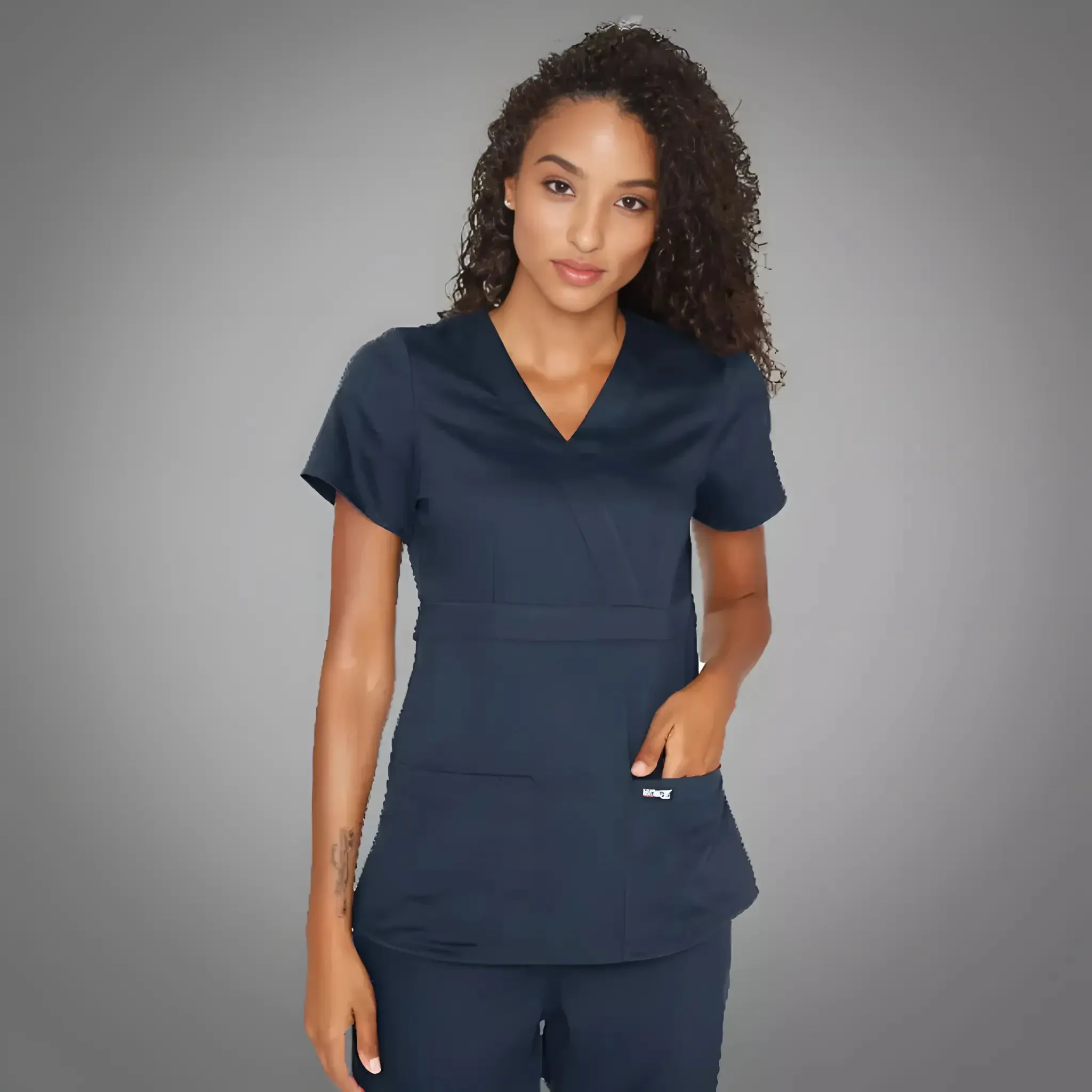 Grey's Anatomy Wrap Women's Top 4153