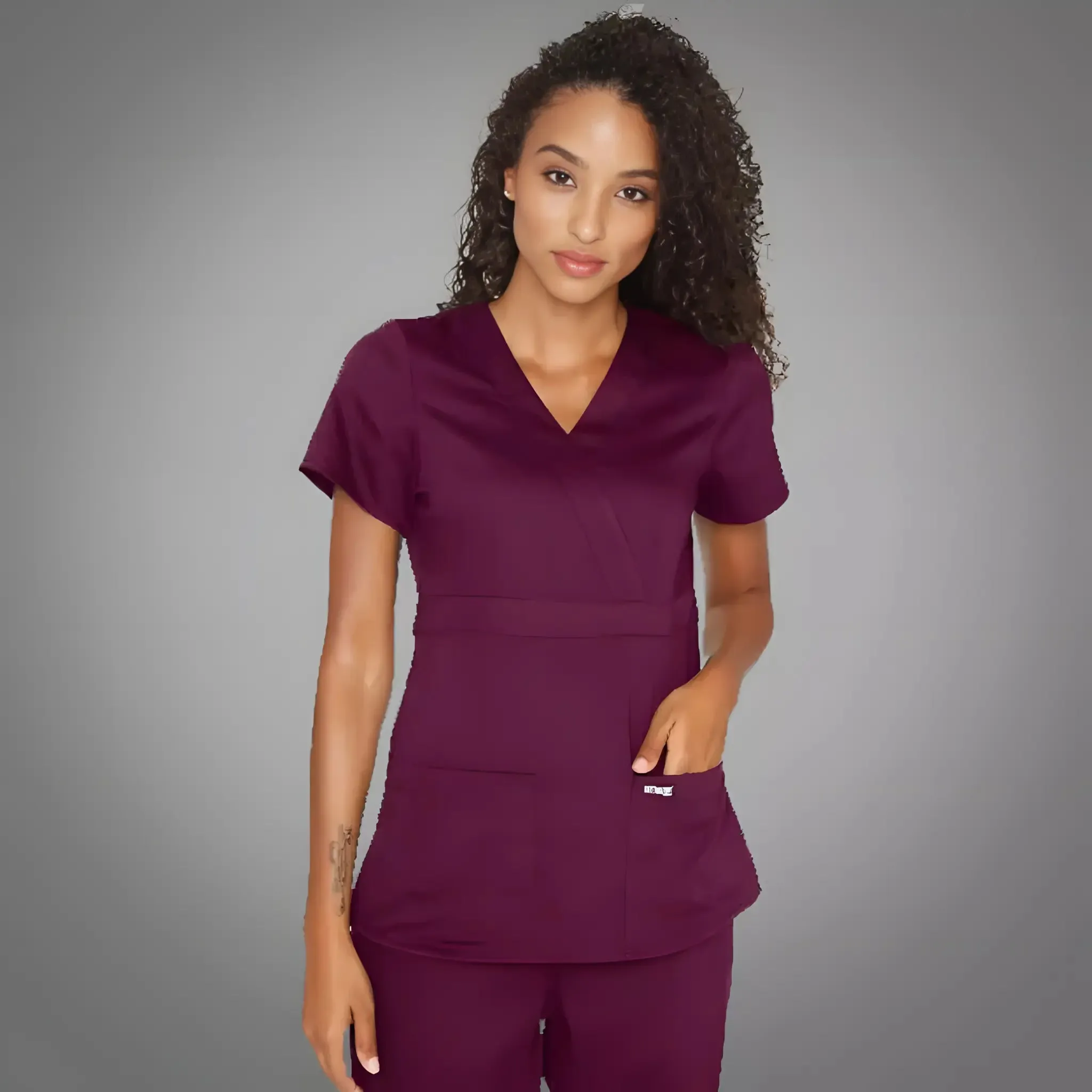 Grey's Anatomy Wrap Women's Top 4153