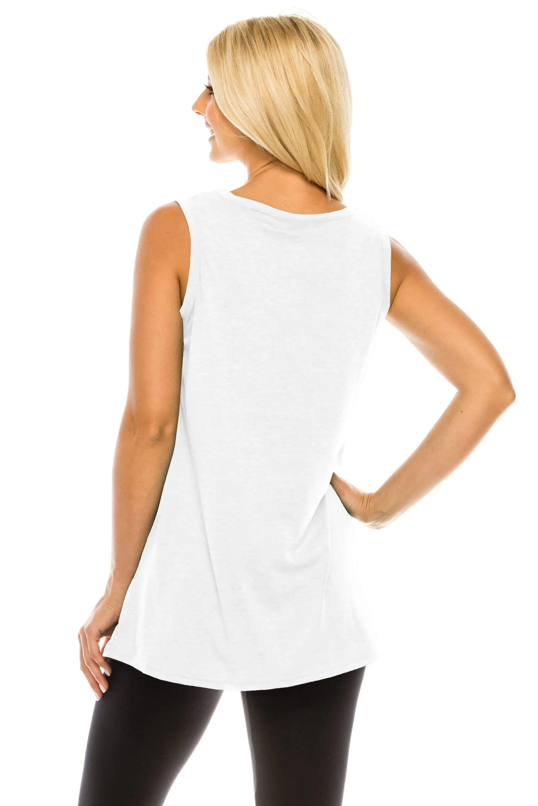 Haute Edition Women's Vacay Mode Loose Fit Tank top. Plus size available