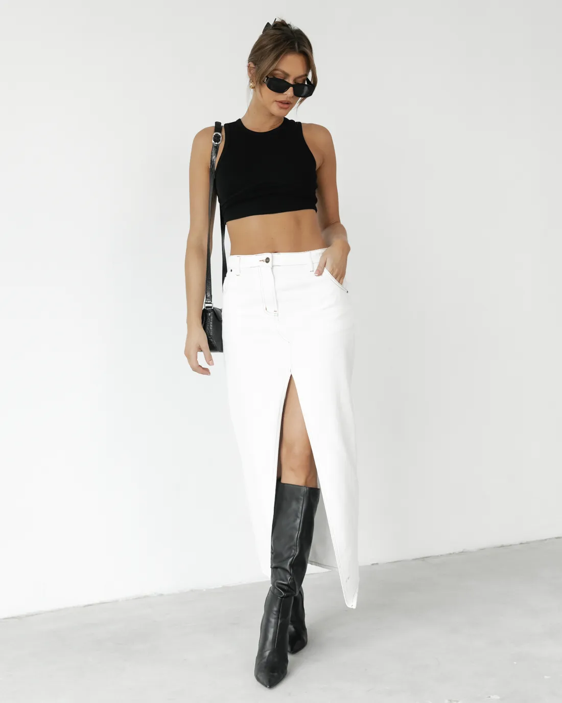 Hazel Crop Top (Black)