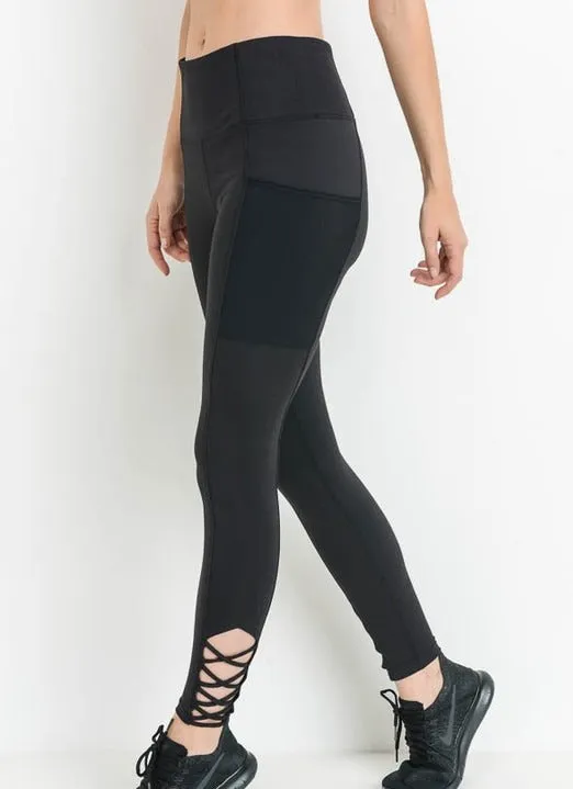 Highwaisted Cross Bottom Leggings