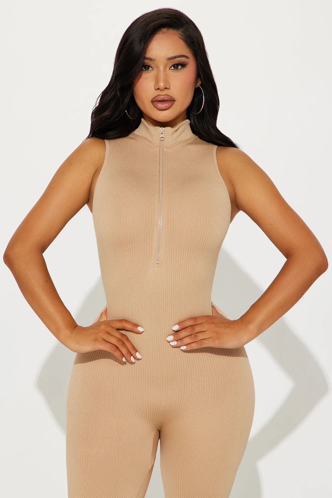 Johanna Seamless Jumpsuit - Taupe