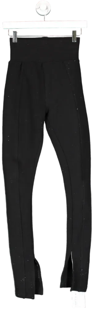 Kaiia the label Black Split Hem Ribbed Leggings UK 8