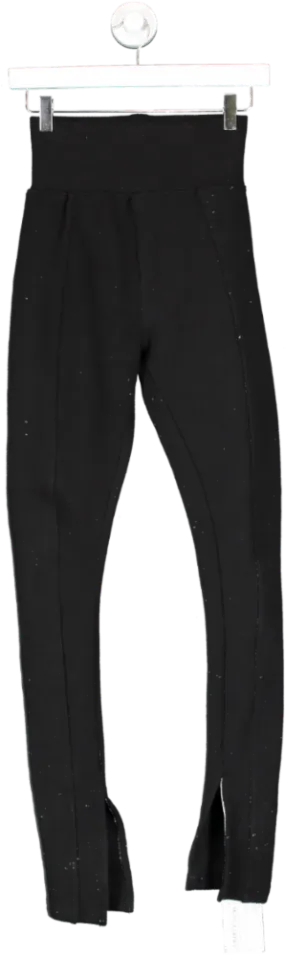 Kaiia the label Black Split Hem Ribbed Leggings UK 8