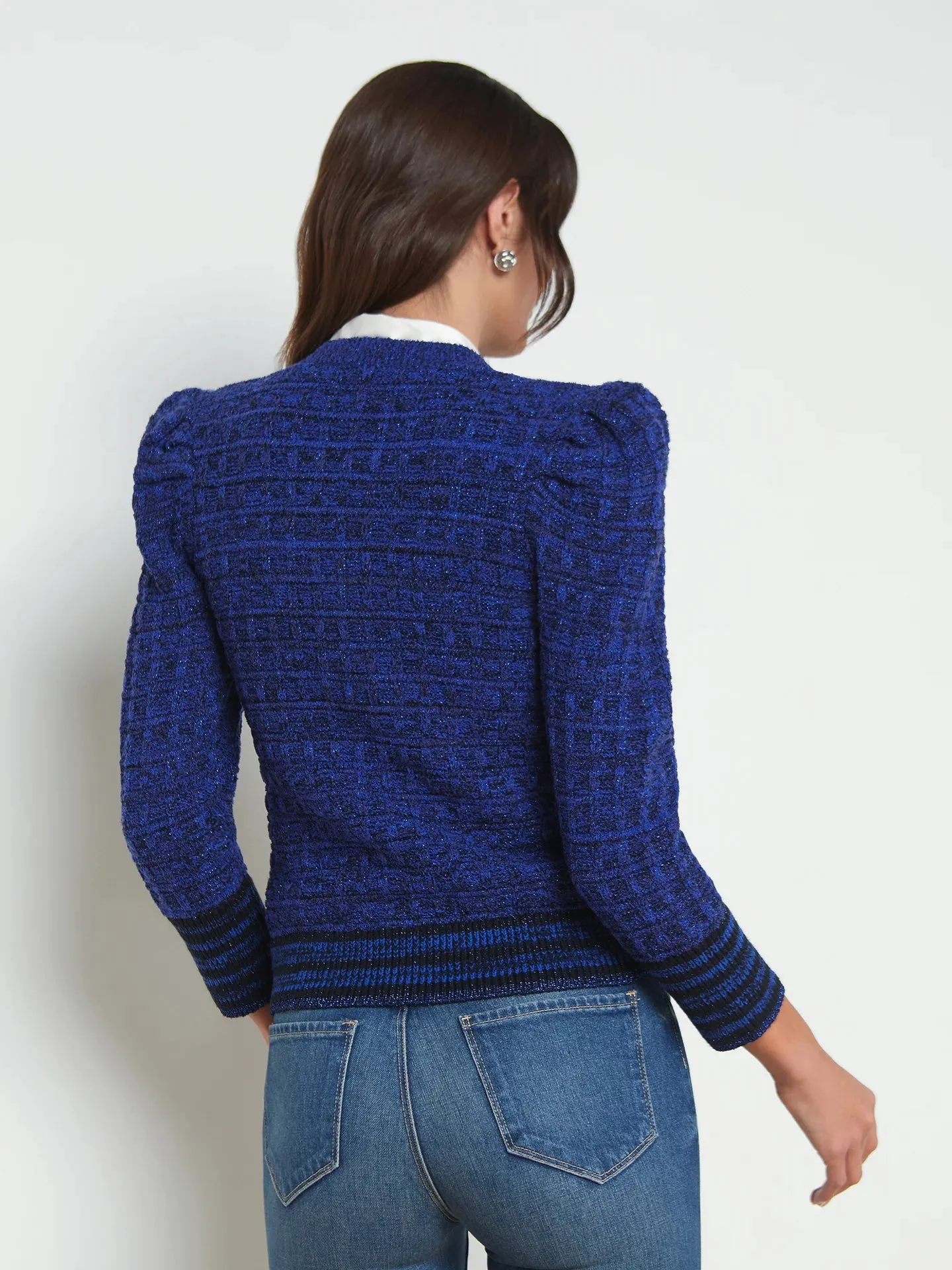 L’agence - Jenni Cardigan - Blue/Black Multi