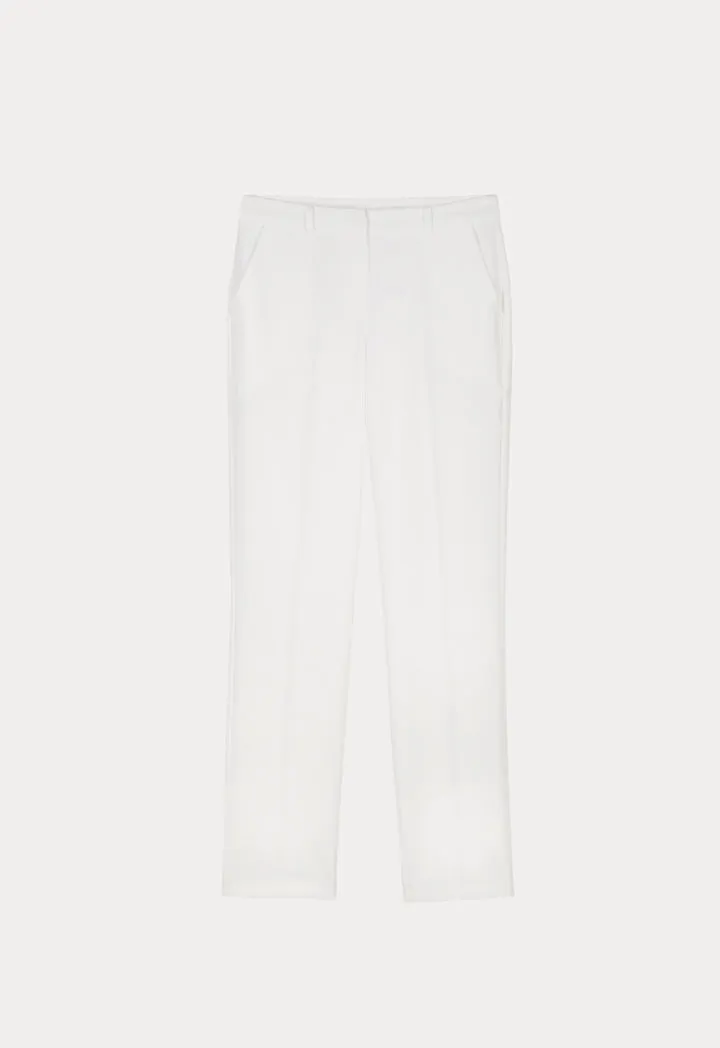 Long Formal Solid Trouser With Pockets