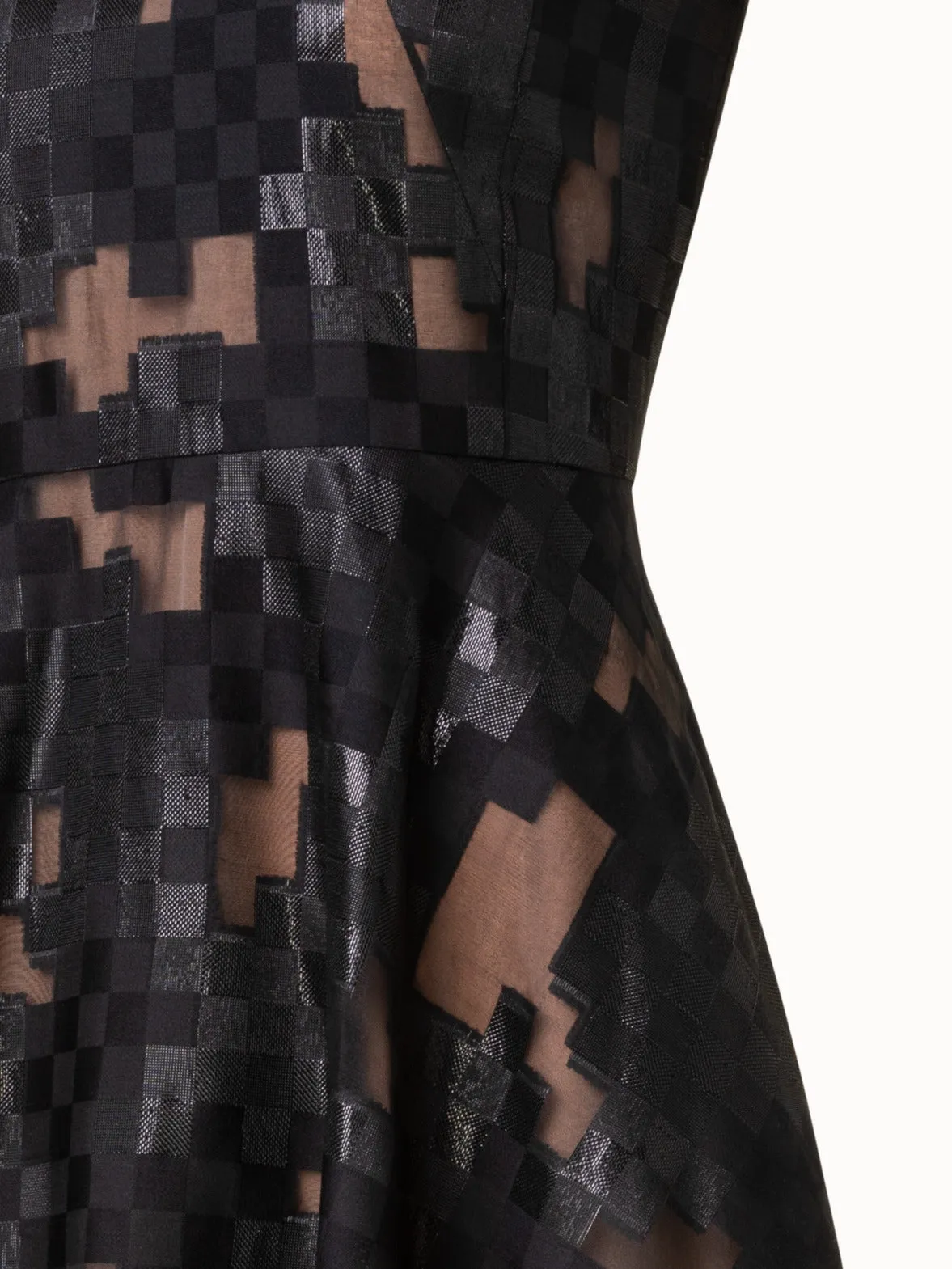 Midikleid aus Sqaure Jacquard