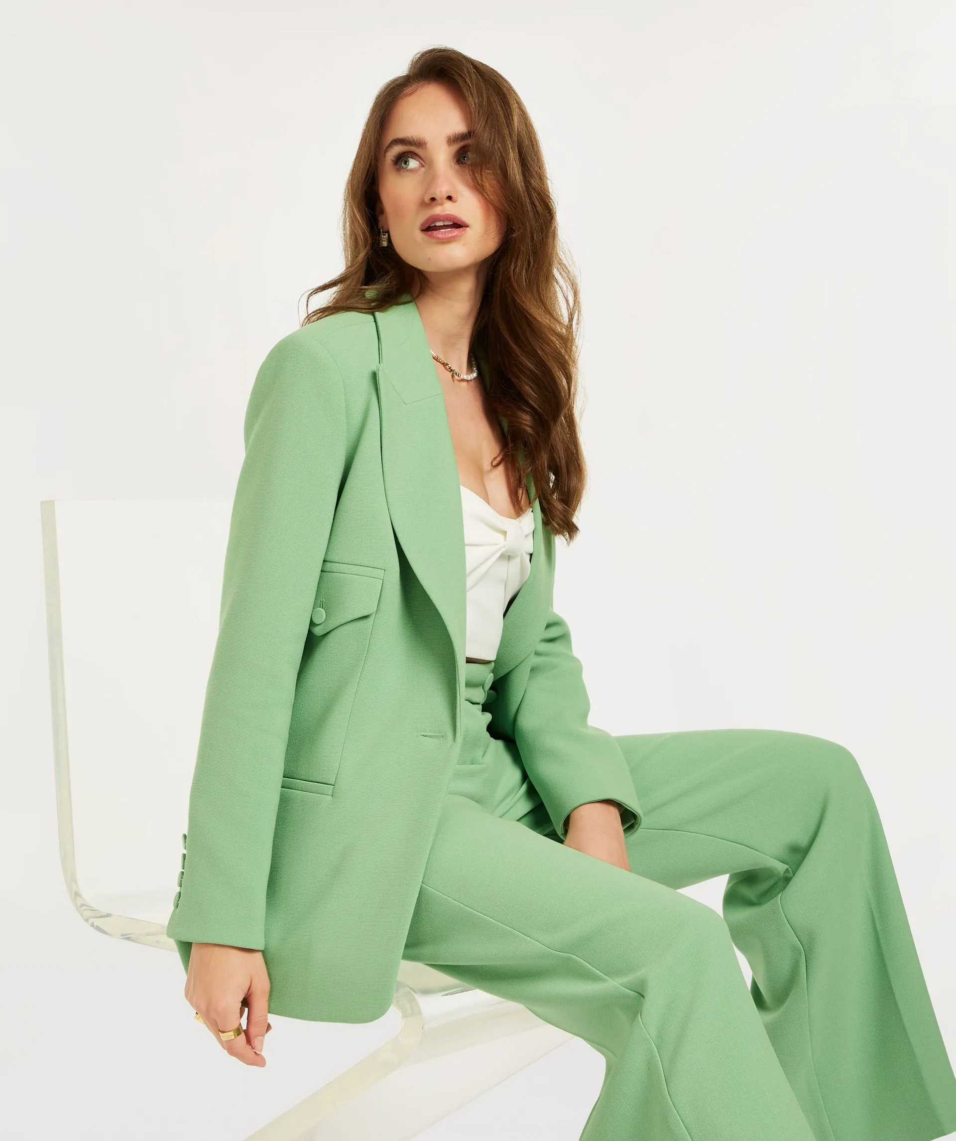 MIMI regular fit blazer - pastel verde