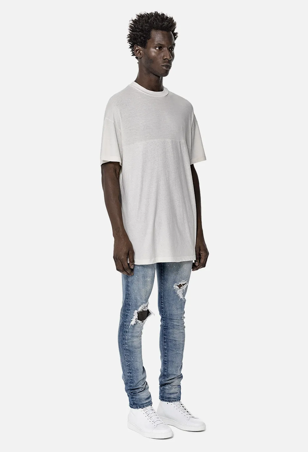 Mock Panel Tee / Natural