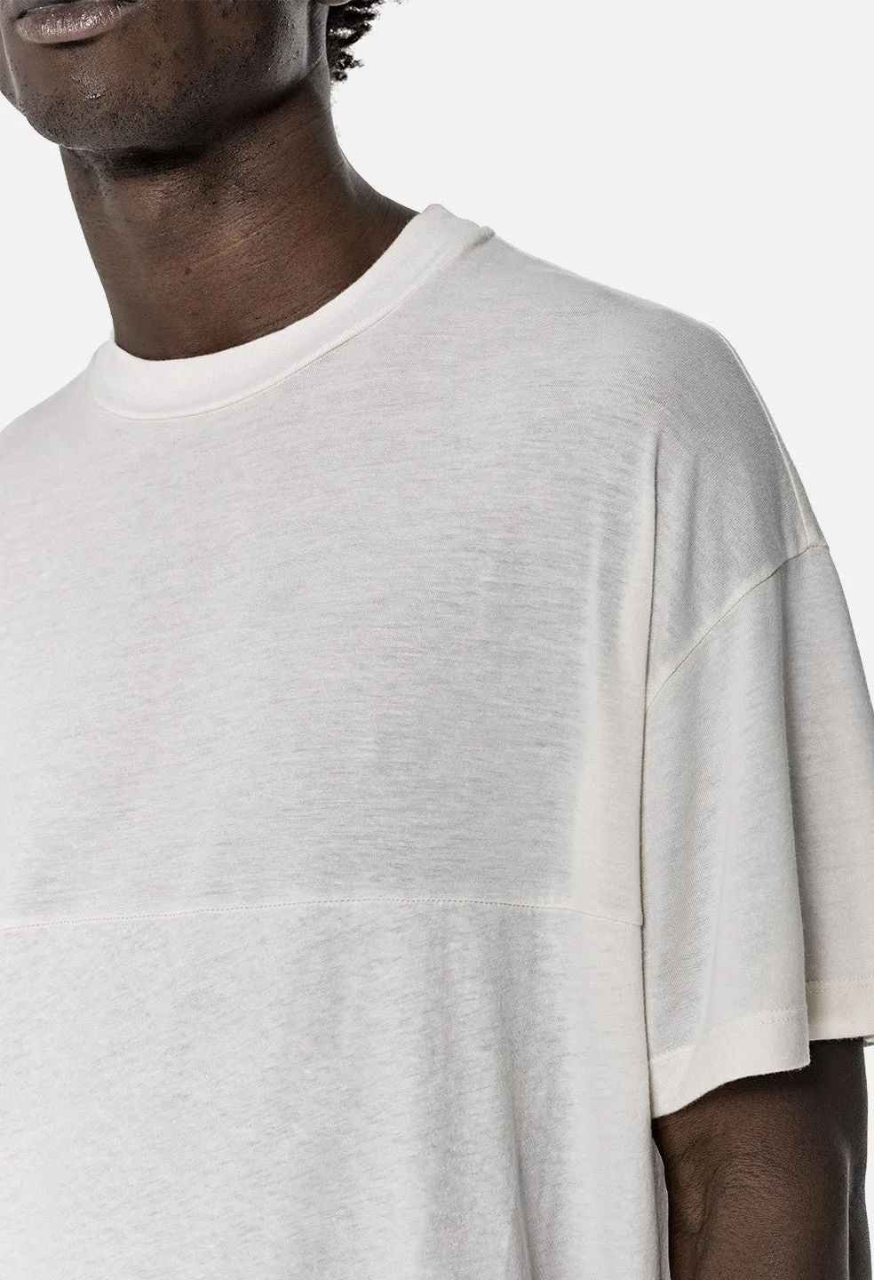 Mock Panel Tee / Natural