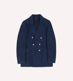 Navy Cotton Linen Herringbone Games Blazer Mk. III