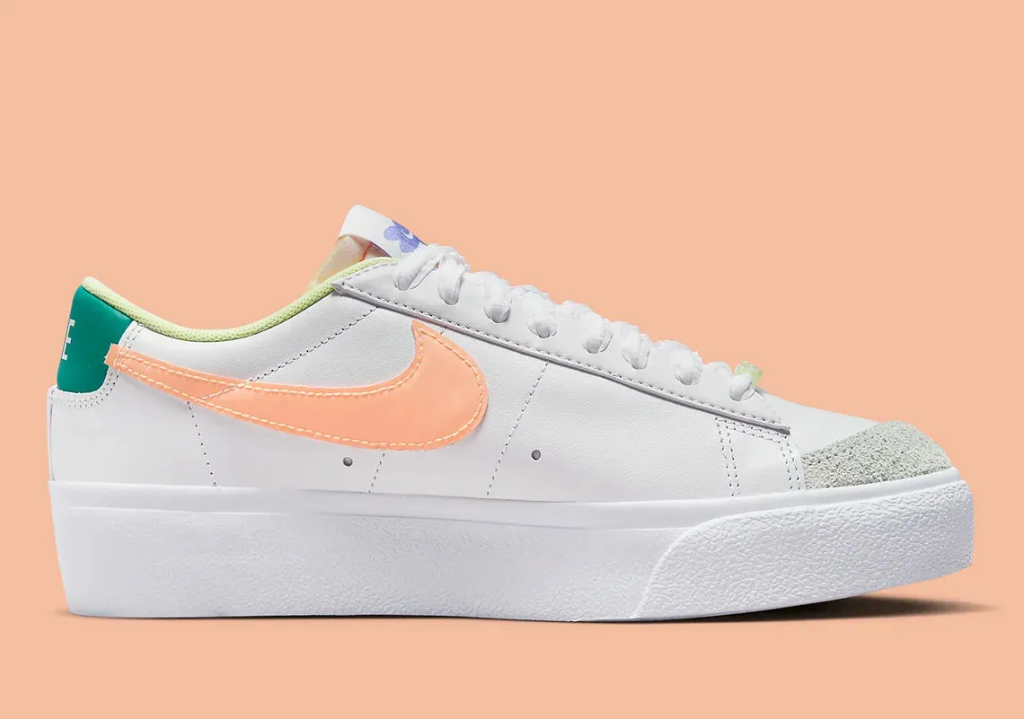 Nike Blazer Low Platform Peach Cream Light Thistle