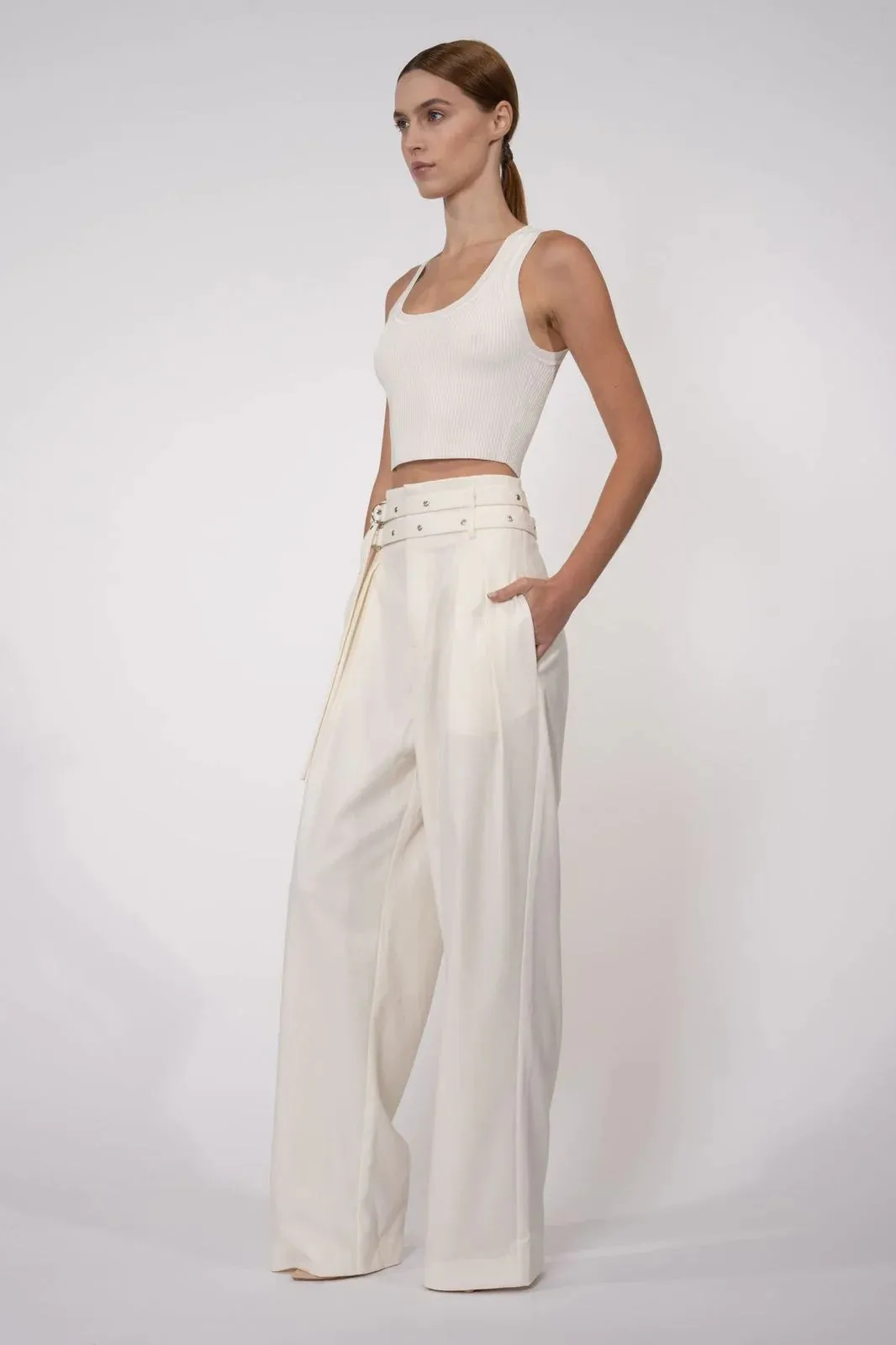 Nonchalant - Eve Crop - White