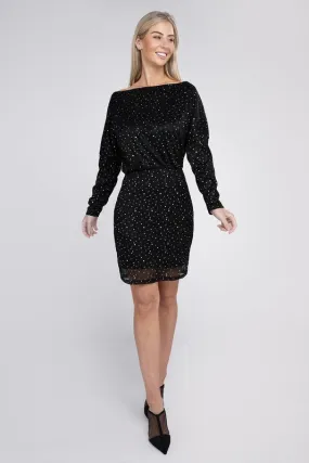 Off Shoulder sequin Dress