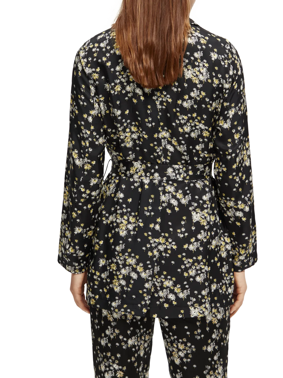 Printed Drapey Blazer | Dandelion Black