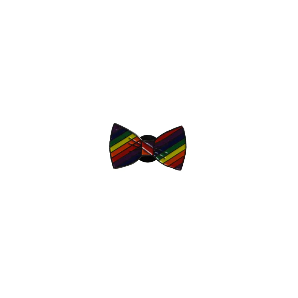 Rainbow Pride Bow Tie Lgbt Brooch Blazer Shirt Pin