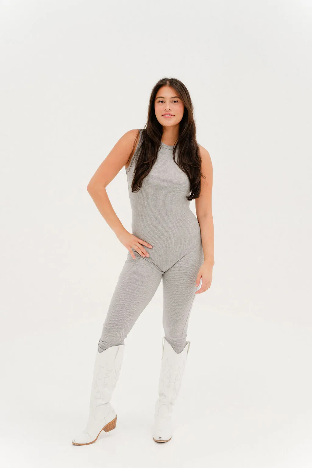 Ready To Chill Jumpsuit Grey