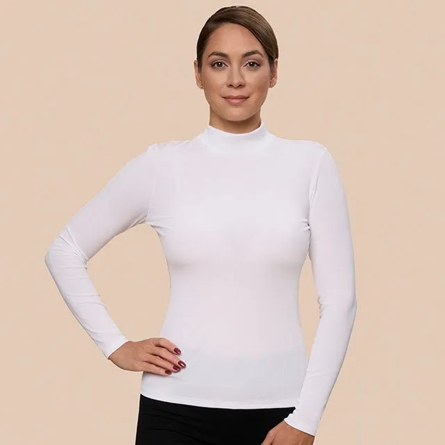 Rib Mock Neck Layering Top (Clearance Style)