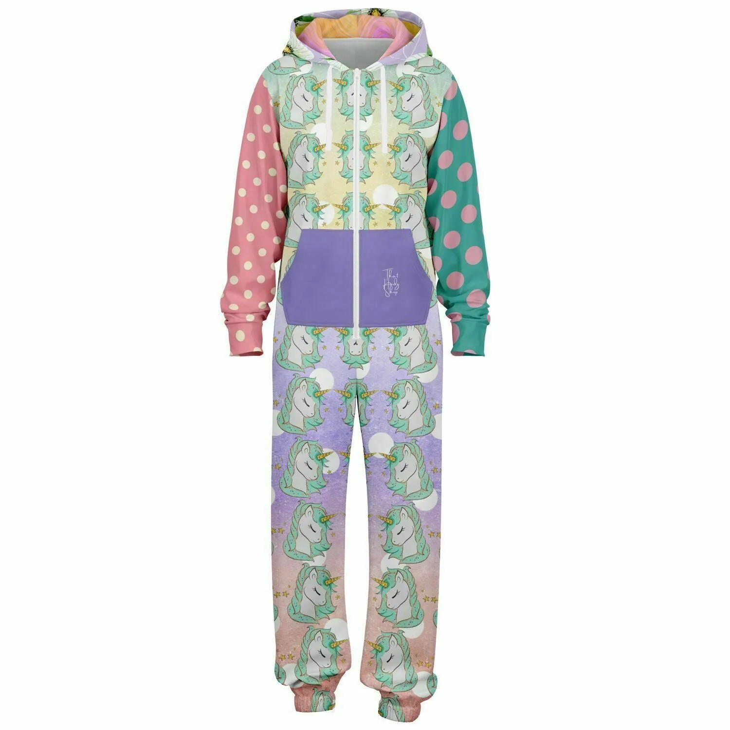 Seamist Rainbow Unicorn Fleece Unisex Romper