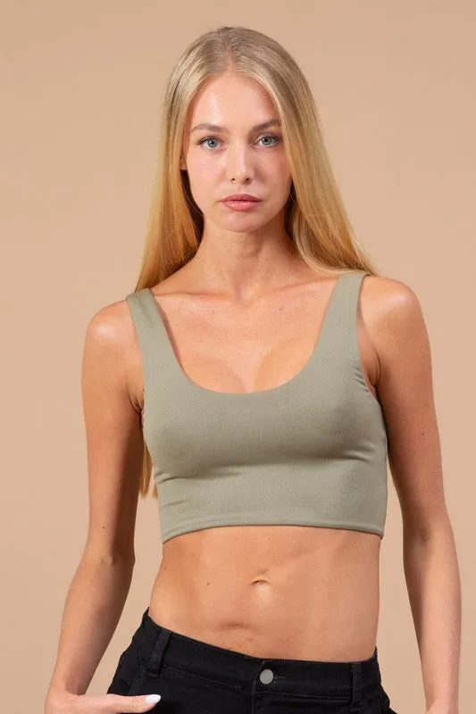 Seemless Double Layer Crop Tank Top