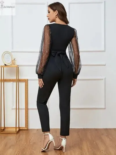 Sheer Long sleeve Jumpsuit