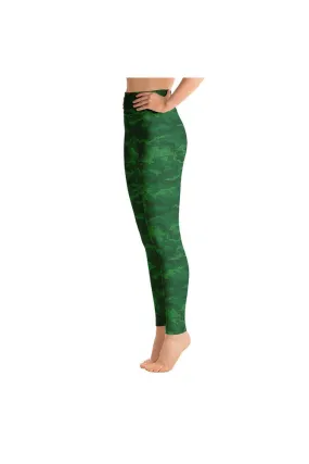 Urban Green Camouflage Matrix Yoga Leggings