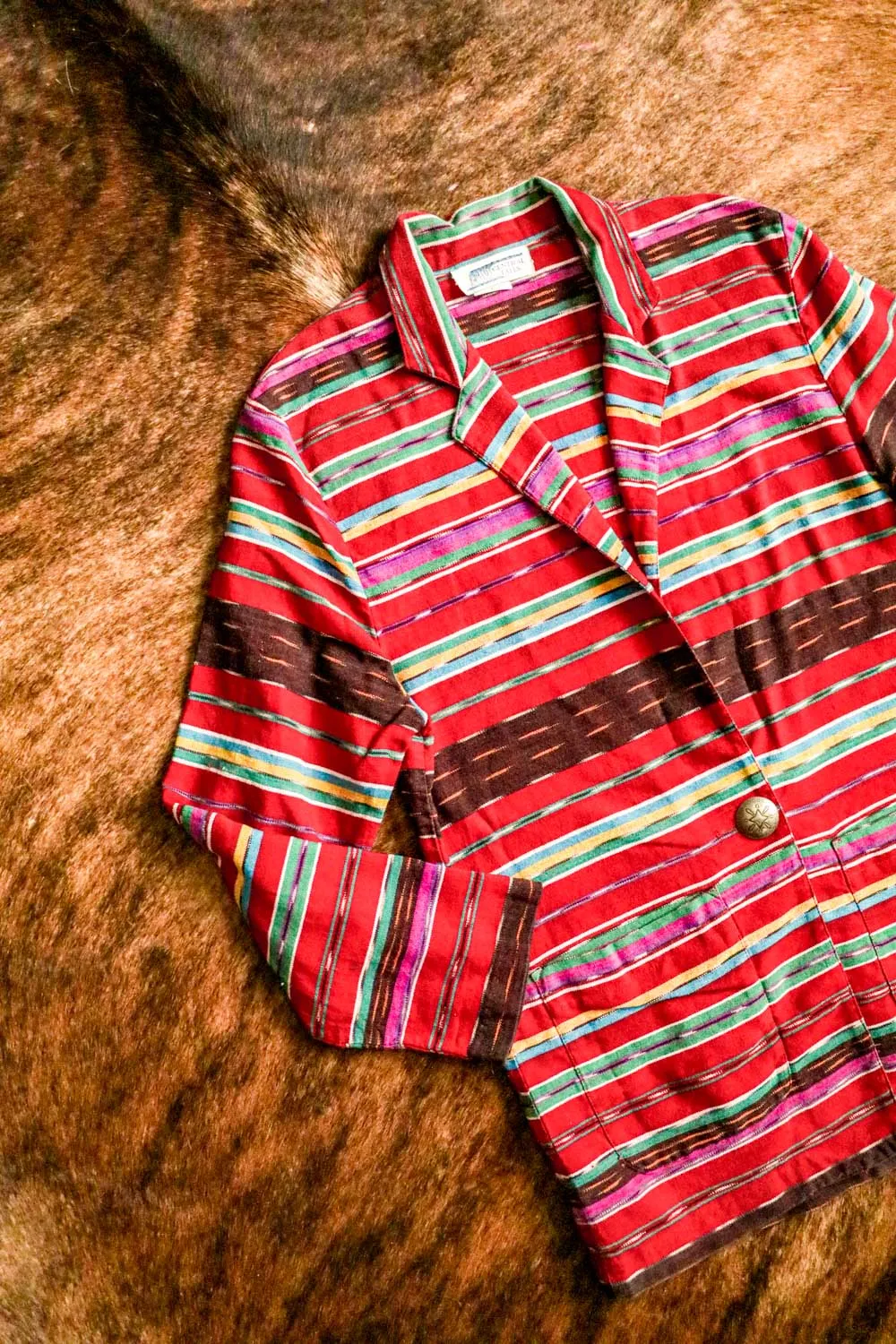 Vintage Southwest Serape Style Blazer